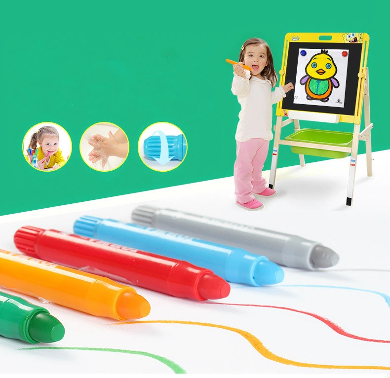 Stationery School Supply Quick Drying Tempera Paint Sticks 12 Colors Silky Gel Crayons for Kids