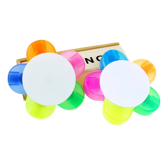 High Quality 5 in 1 Flower Shape Highlighter Marker Pen
