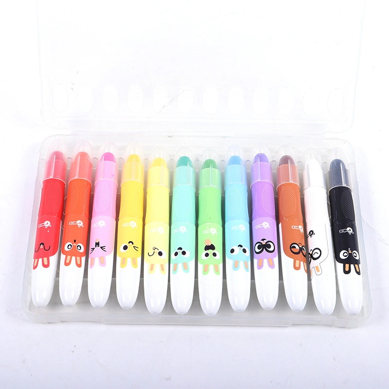 Stationery School Supply Quick Drying Tempera Paint Sticks 12 Colors Silky Gel Crayons for Kids