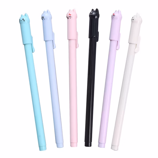 Penna a inchiostro gel in plastica colorata creativa promozionale da 0,5 mm per studenti