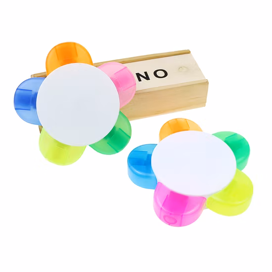 Pennarello evidenziatore a forma di fiore 5 in 1 di alta qualità