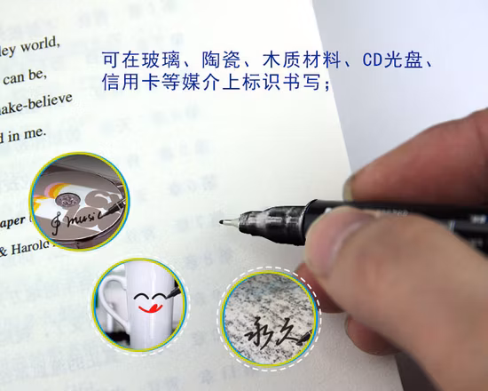 Articoli per ufficio Snowhite Pennarelli indelebili a punta doppia Punta audace e fineliner, Basso odore, Sicuro, Inchiostro permanente di alta qualità per marcare ed evidenziare, Nero