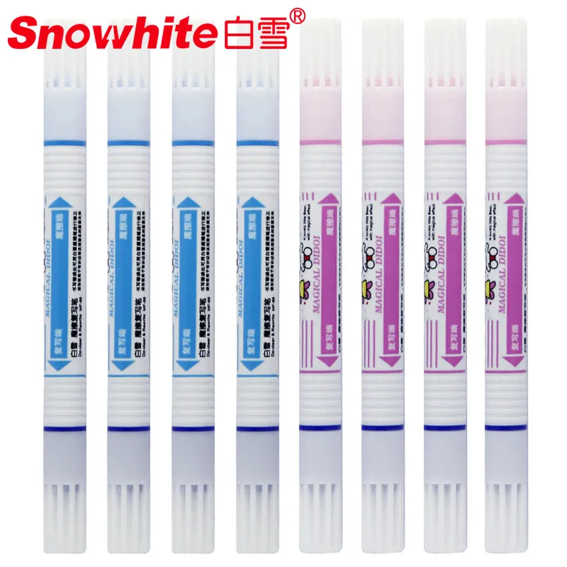 Penna cancellabile Snowhite Ink Mate Riscrivi fineliner, punta fine sulla penna, punta larga sul materiale scolastico Eradicator